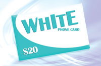 White Phone Card $20